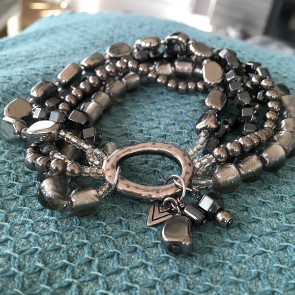 Silpada Jewelry - Silpada hematite several strands stretch bracelet
